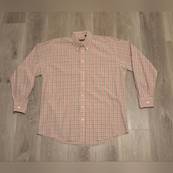 Burberry Pink Plaid Button Down Dress Shirt - Picture 2 of 8